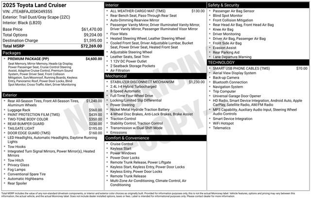 toyota land cruiser 2025 JTEABFAJ0SK049355 image toyota land cruiser 2025 JTEABFAJ0SK049355 image